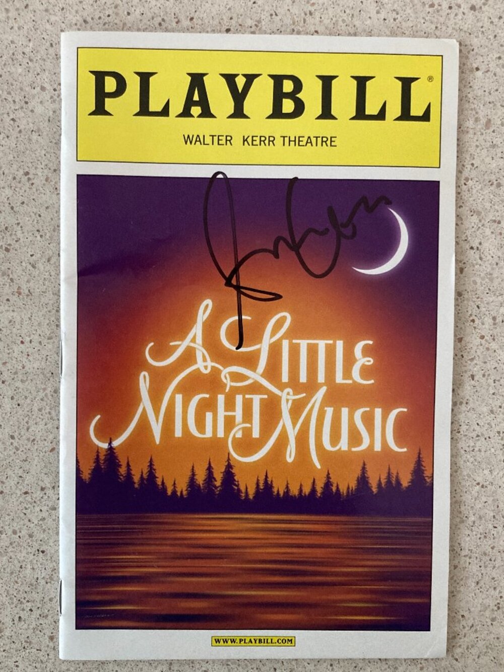Aaron Lazar Only) Signed Playbill A Little Night Music Catherine Zeta-Jones 2010